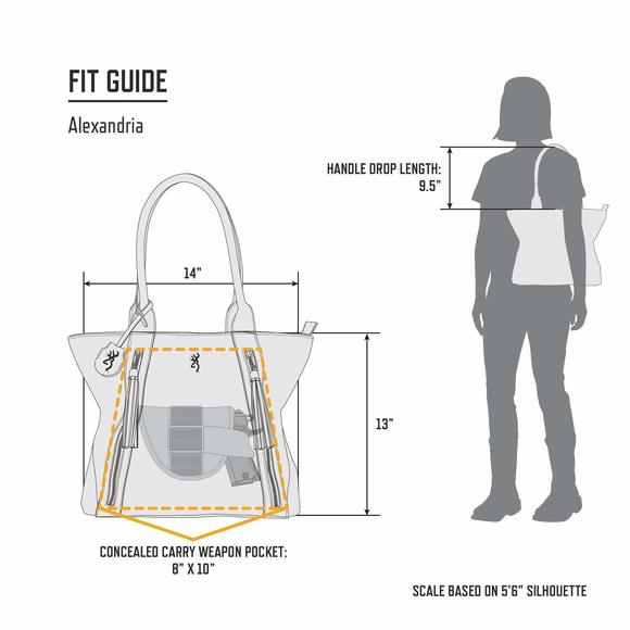 Concealed Carry Purse, Premium Holstered Handbag With Safety Locking Option, :' - Picture 5 of 6